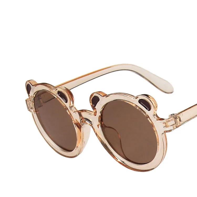 Детские солнцезащитные очки с коричневым медведем, новинка 2022, милые Мультяшные детские солнцезащитные очки для мужчин, женщин, малышей