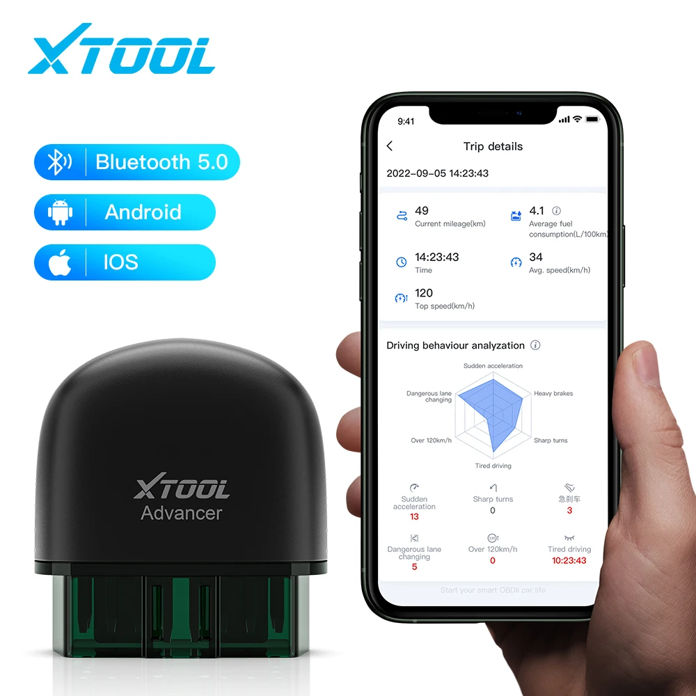 Wholesale XTOOL AD20Pro OBD2 Code Reader Scanner Live Data DTCs Lookup EOBD/OBD2 Support ios/Android OBD2 Scanner for All Cars