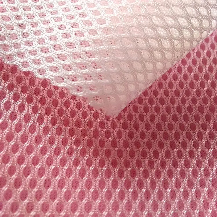 High Elastic Big Hole Air Space Mesh Shoes Fabric Spandex Sports Coloured Nylon 3d Mesh Fabric For Casual Shoes Upper