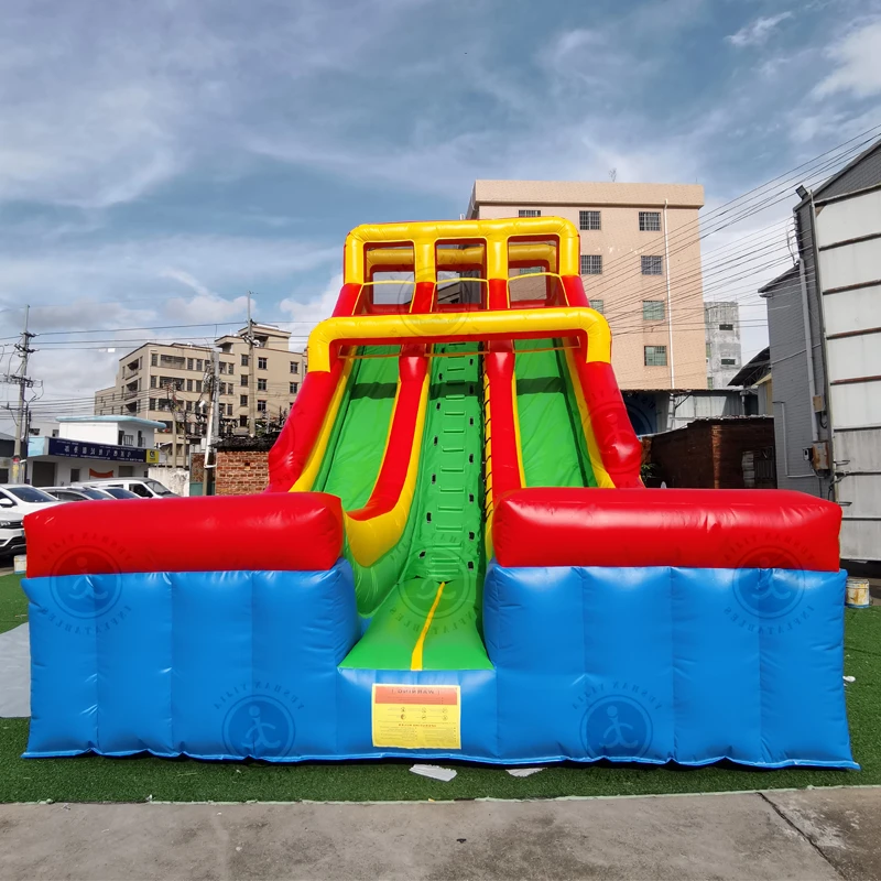2023 Factory Wholesale Kids Amusement Park Equipment Inflatable Water Slides Three Lane Wet Slide For Sale