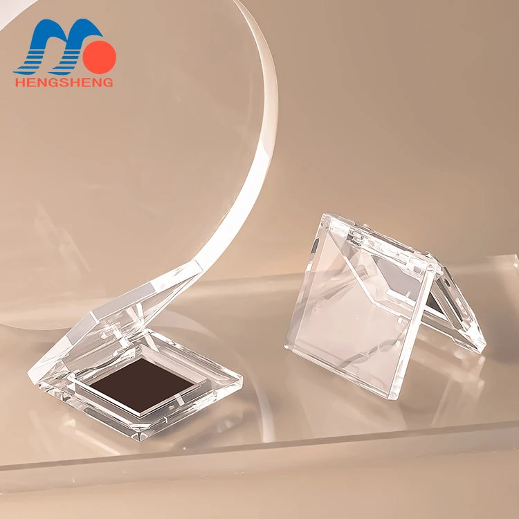 1g mini square single-layer transparent eye shadow cheek red disk plastic empty cosmetic packaging cream sub packaging case