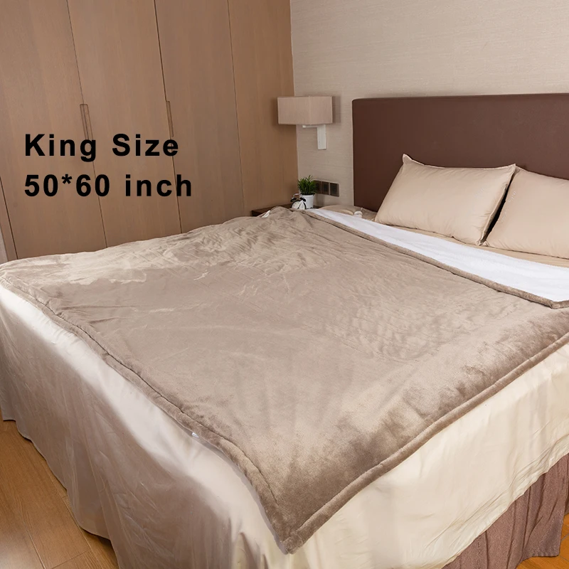 110V ETL 50x60 inch Extra Soft Electric Heated Throw Electric Blanket for Winter