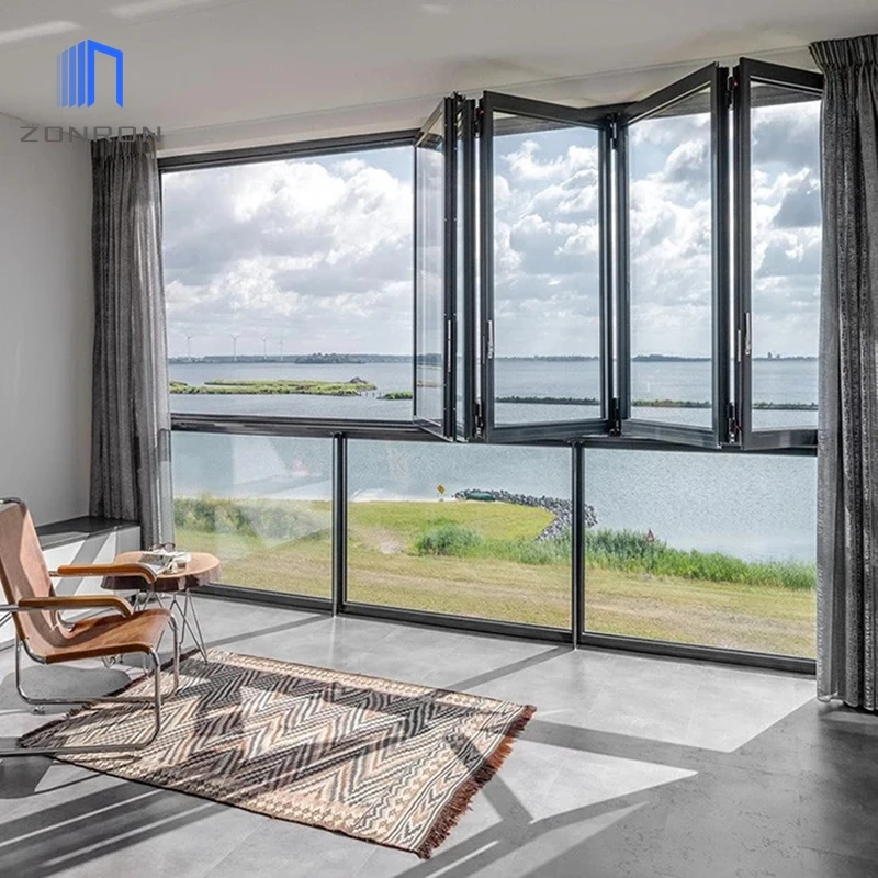 ZONRON simply beautiful shop window custom factory hot sell Folding anodized accessories multi folding open