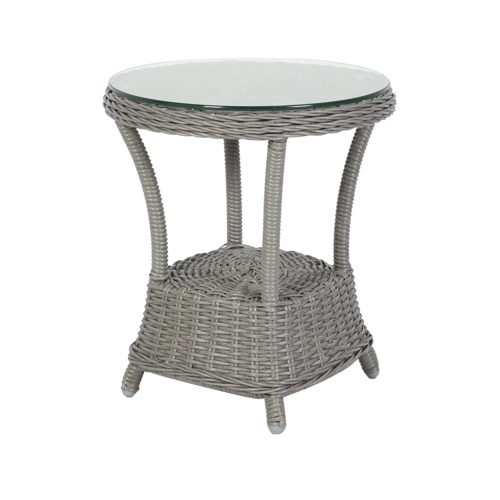 Outdoor Rattan Patio Furniture Rattan Round Side Table Coffee Tables