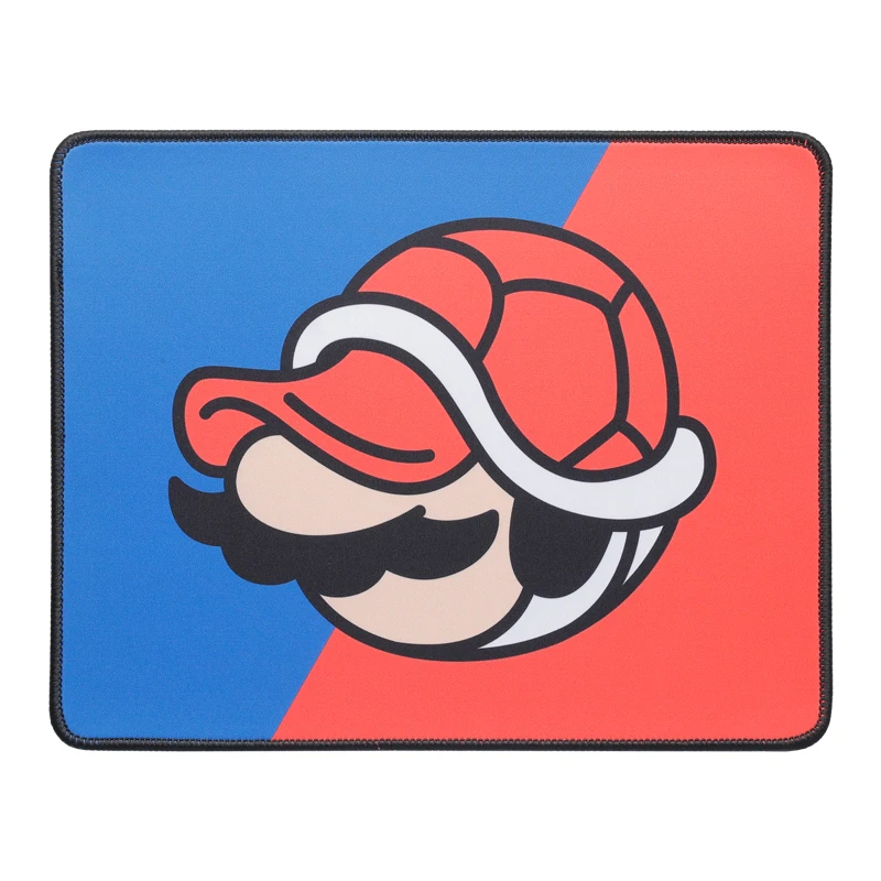 Smooth cloth top with rubber base for traction Mousepad with Colored stitched edging