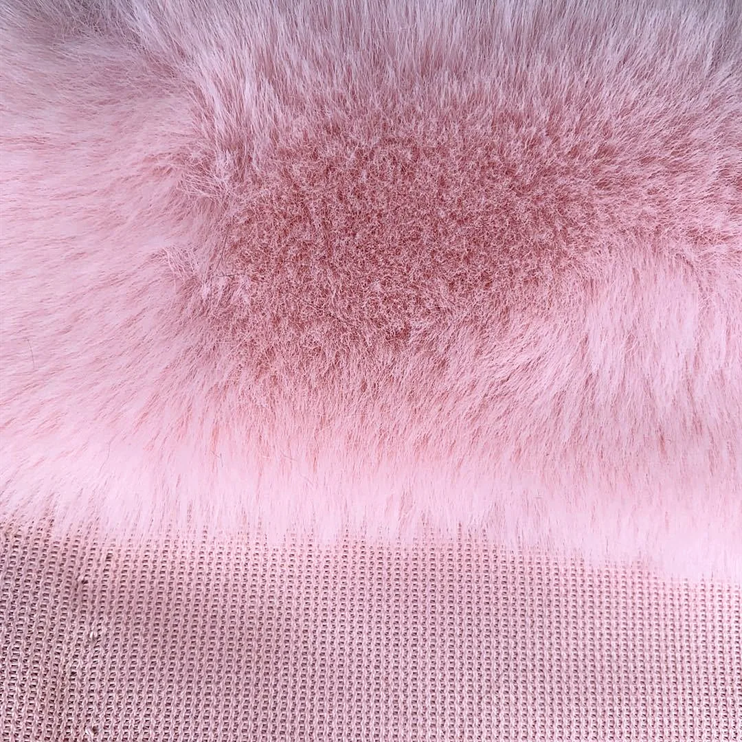 Wholesale 1550GSM 22mm Pile Faux Fur Colorful Thick Faux Fox Mink Fur Fabric For Garment Home Textile