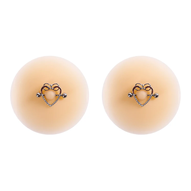 Xinqi Sexy Adhesive Reusable Washable Silicone Nipple Pasties Piered Nipple Covers Ups