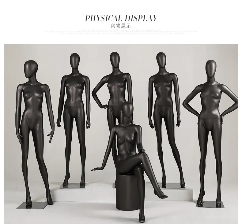 Fiberglass matte black  vintage petite girl female full body mannequin display used types los angeles
