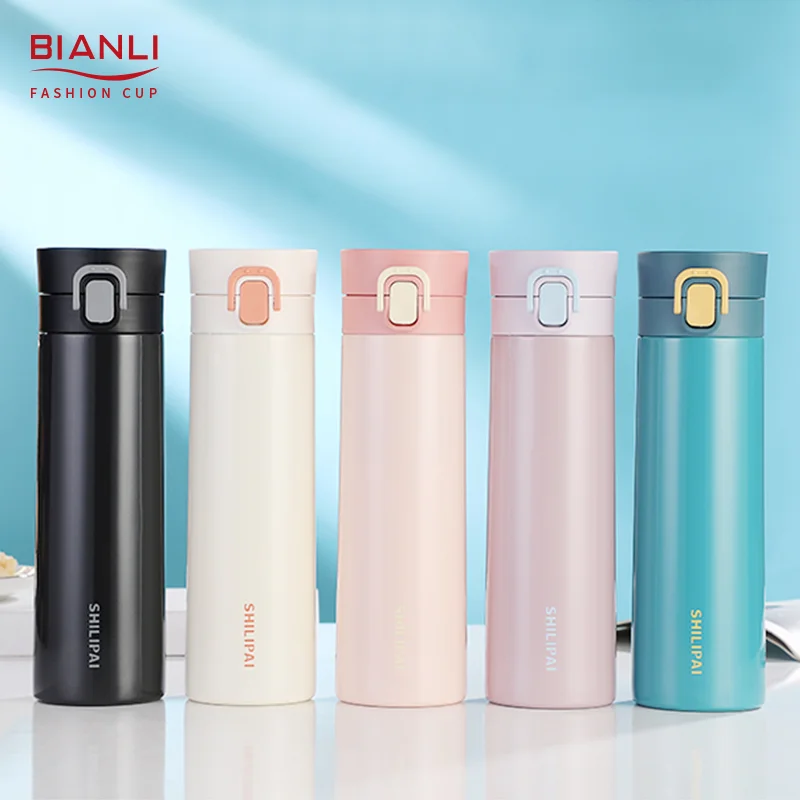 Thermos Bottle Food Grade 18/8 Stainless Steel Water Bottle Easy To Carry Portable Thermos Bottle With Lock Lid