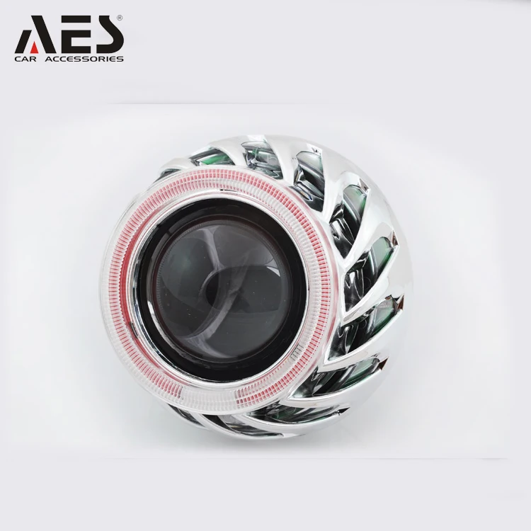AES X1C Bi Xenon Projector Lens HID H1 Kit 2.5inch Double Angle Eyes Car Projector Kit Easy Installation Car Headlight
