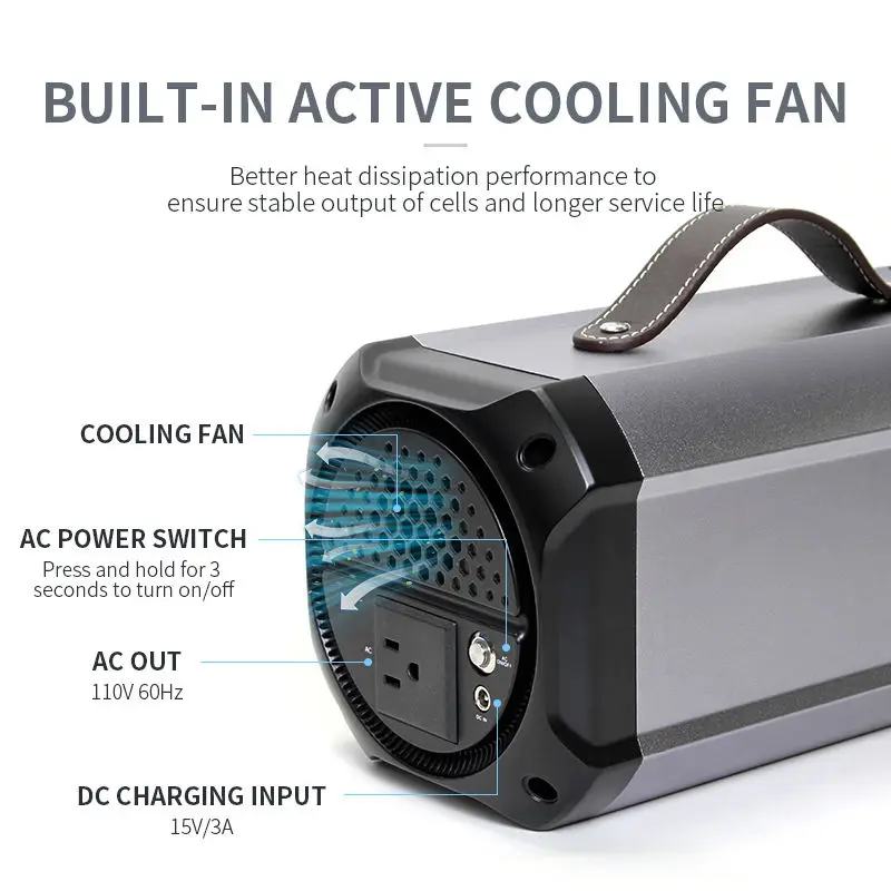 500W 1KW lithium batteries portable solar energy system generator for TV and lights for House