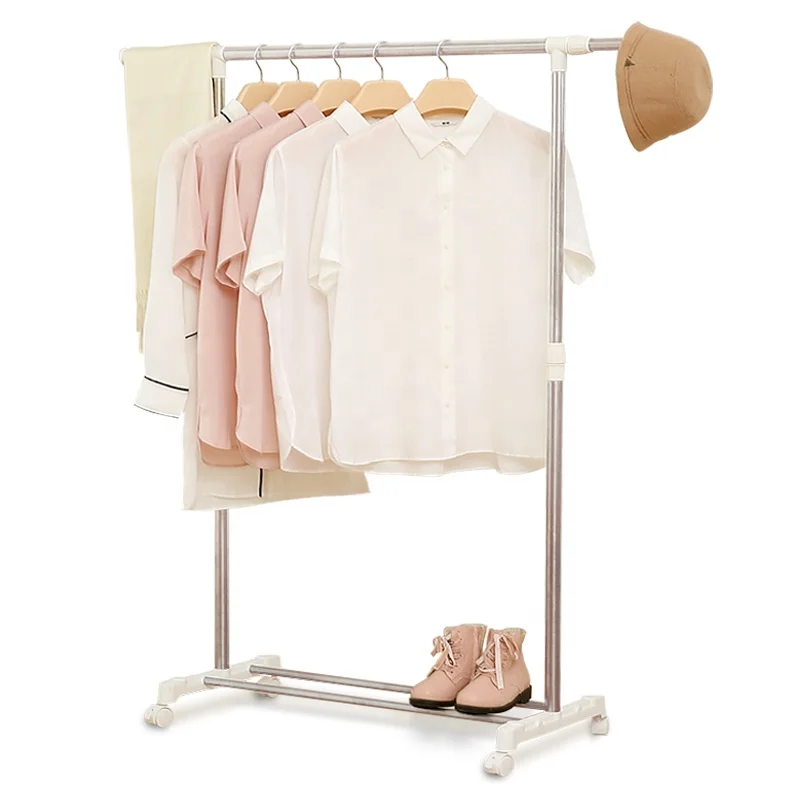 Stainless steel Garment  Cloth storage rack Adjustable Garment hanging drying rack