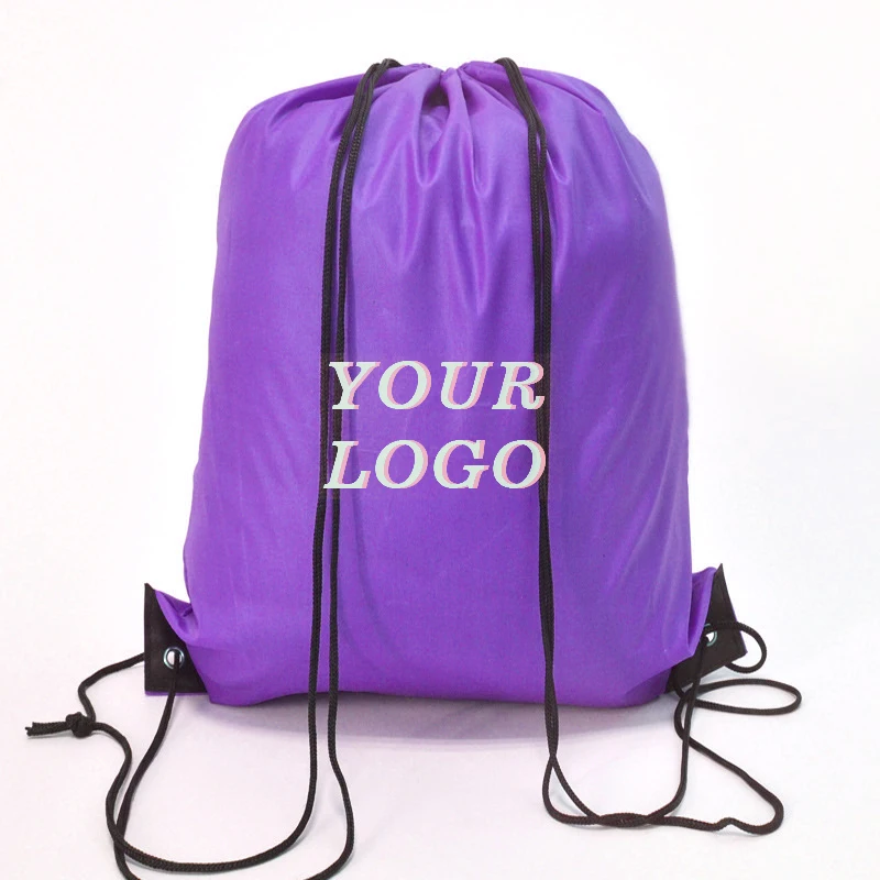 
Recycled Waterproof Dry Nylon Bag Sports Shoe Polyester Drawstring Bags Used In Gyms 
