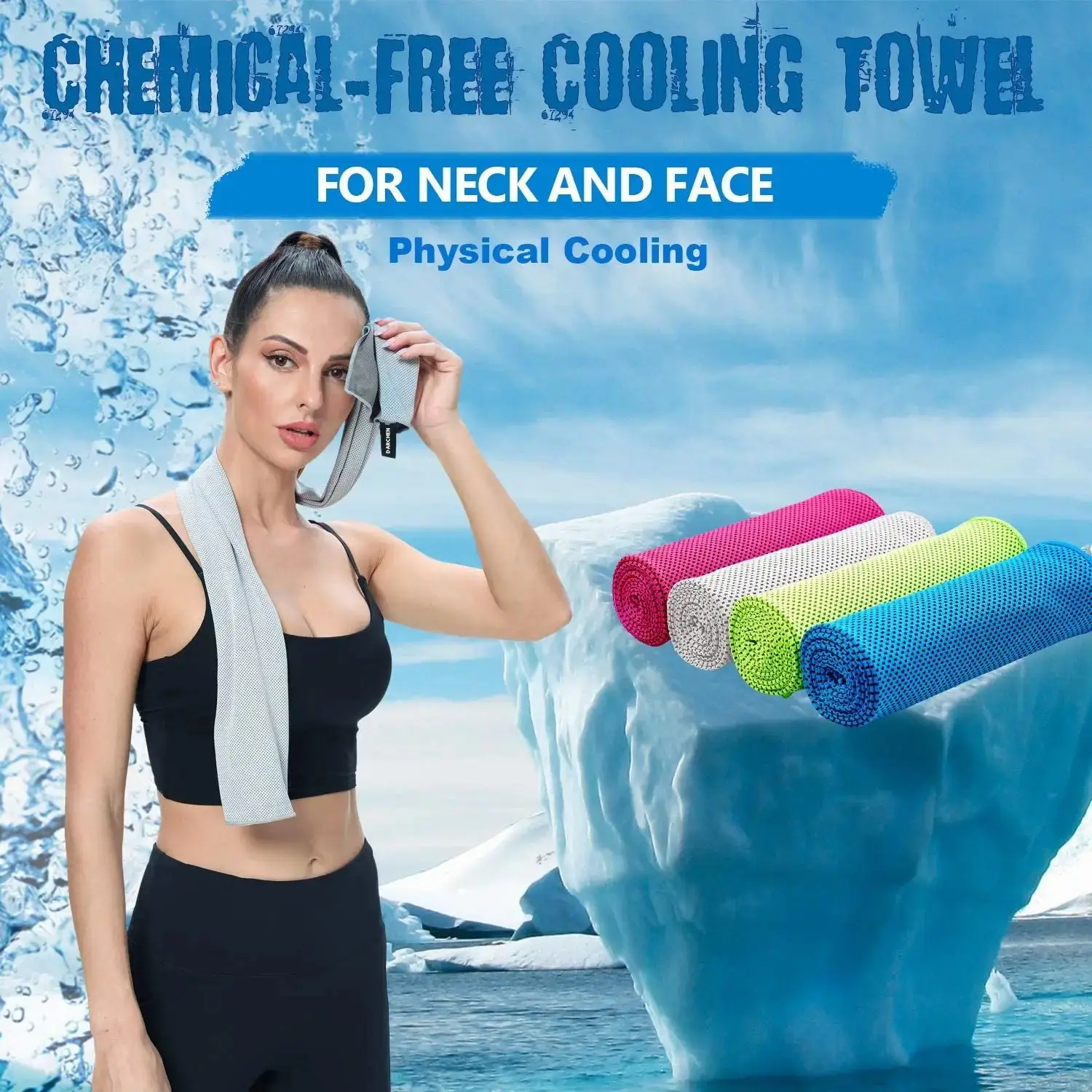 120g Soft Physical Rapid Cooling Ice Sports Towel For Gym Fitness