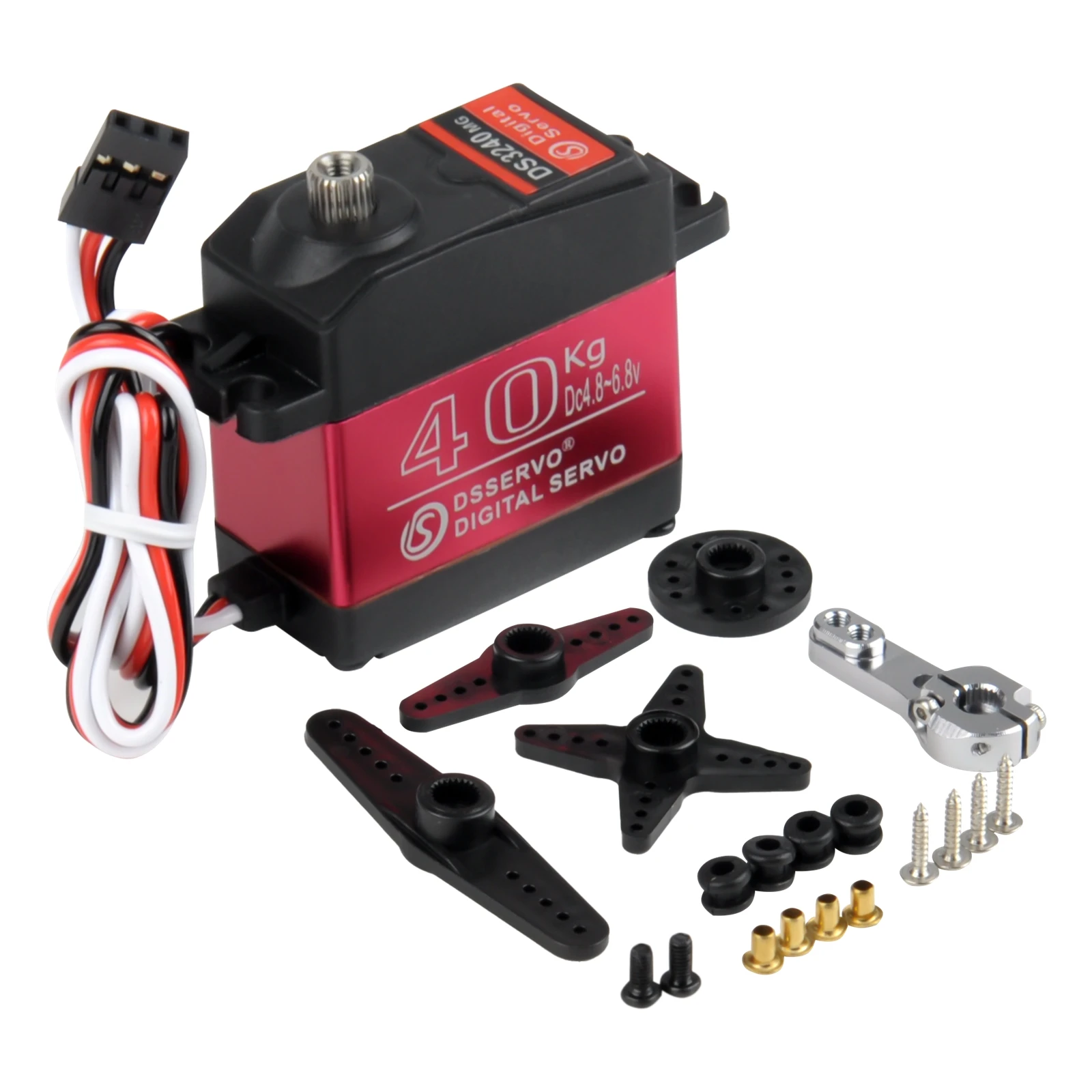 DS3240 IP66 водонепроницаемый цифровой сервопривод 6 В 40 кг с высоким крутящим моментом Железный сердечник моторная стальная металлическая Шестерня 25T для 1/8 1/10 весов RC Гусеничный автомобиль