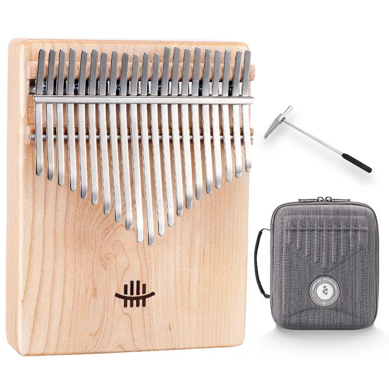 Hluru Wholesale Kalimba Buy Professional 21 Keys Thumb Piano Musical Instruments Sales For Solid Wood KC21-Maple