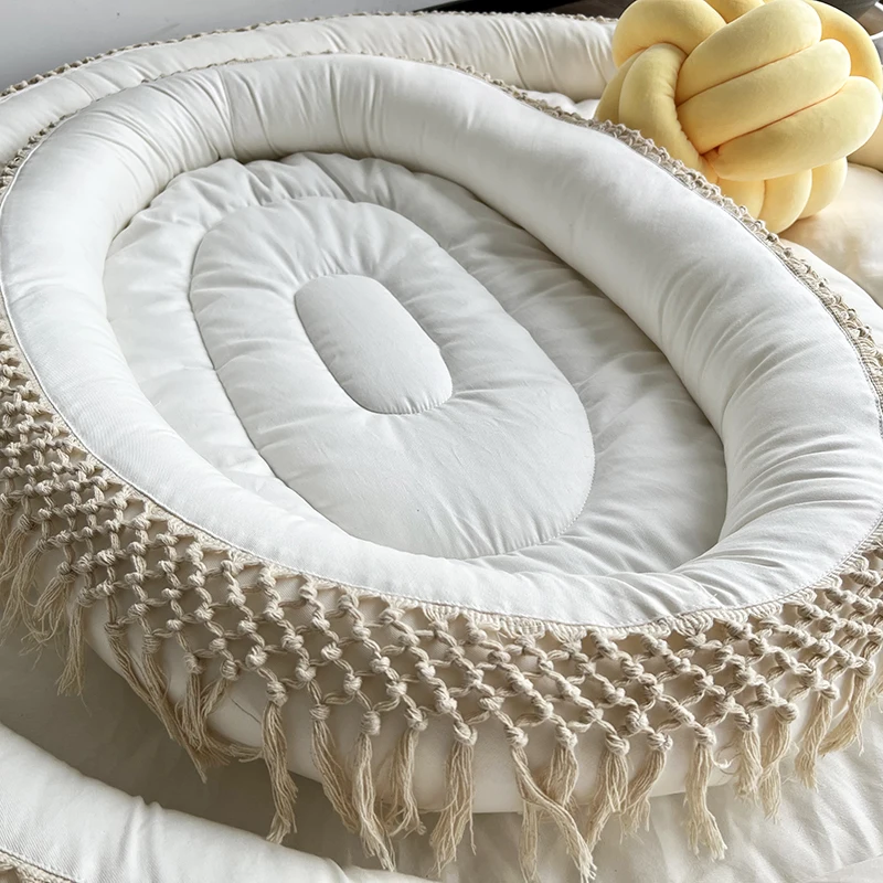 Pophorn White Washable Cotton Multifunctional Folding Newborn Bionic Bed Kids Bedding Set Portable Uterine Baby Bed Nest