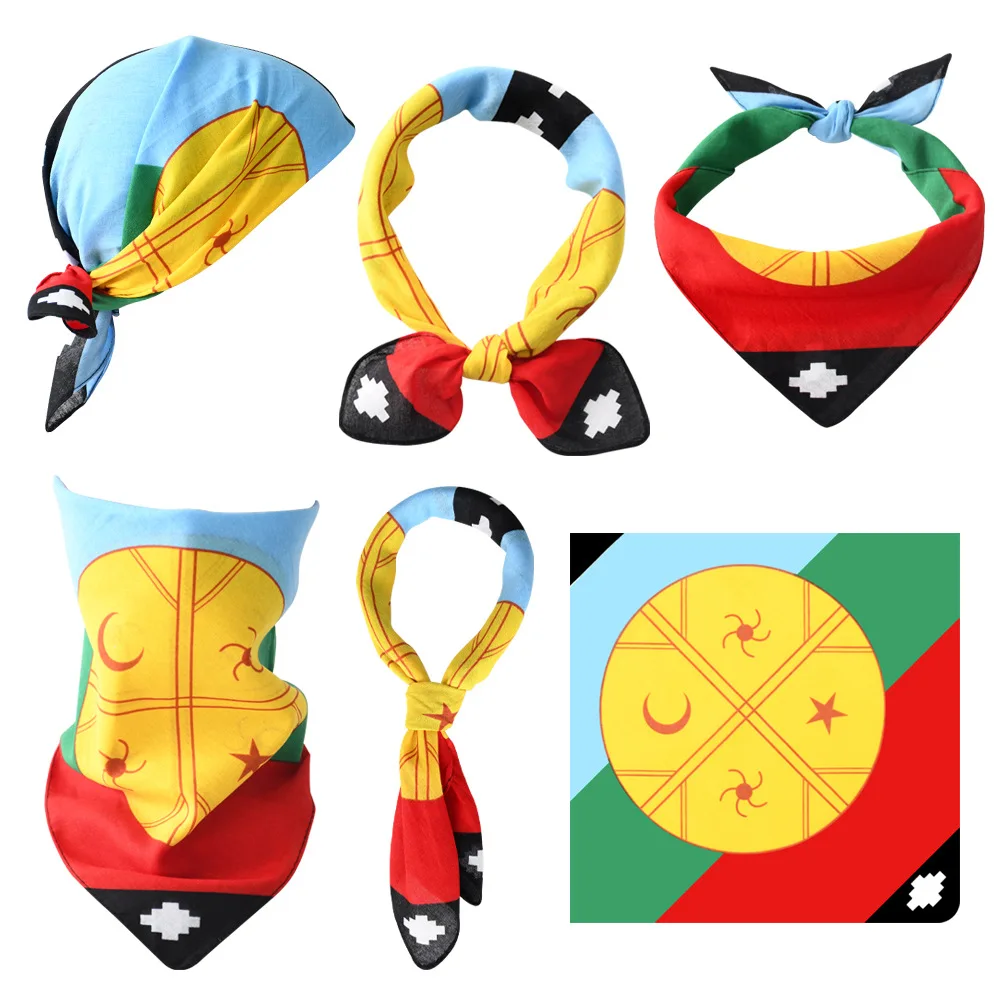 Manufacturers Hip-Hop Cotton Street Fashion Personality Flag Cotton Polyester Square Scarf Punk Riding Sports Headscarf