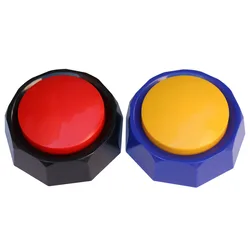 Amazon Hot Selling Toys 2pcs In A Box Funny Programable Recordable Talking/Sound Button Recordable Buzzer For Gift/Game