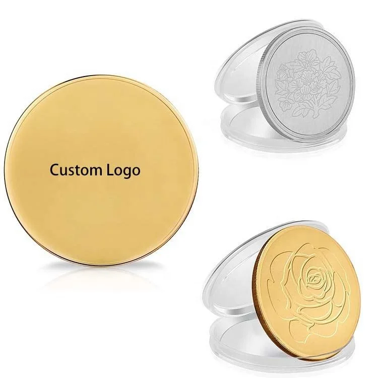 Custom Wholesale Silver Brass Copper Zinc Alloy Blank Challenge Coins For Engraving