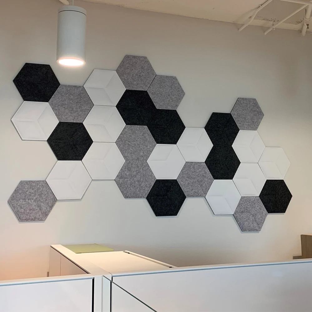 Recording Studio Wall Soundproof Board Self-adhesive Fireproof Pet Polyester Fiber Acoustic Panels With Sticker