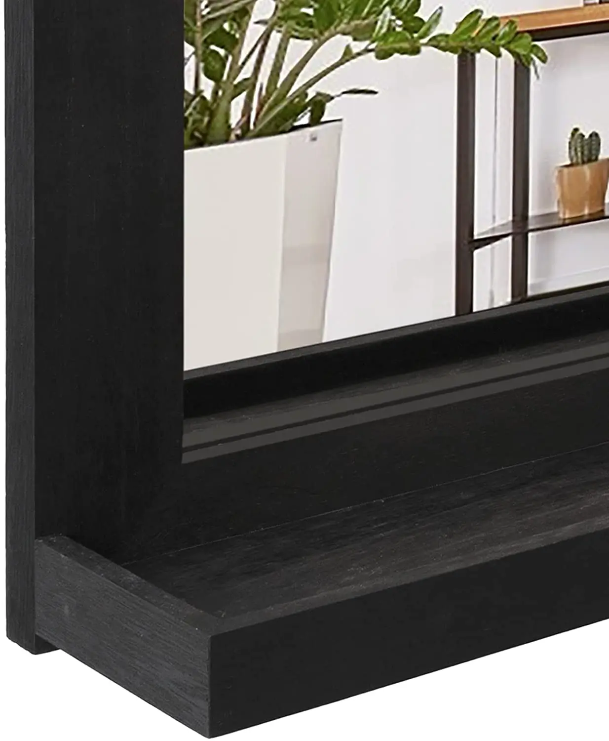 20 x 16 inch Rustic Wood Frame Farmhouse Decor Wall Mirror with Shelf