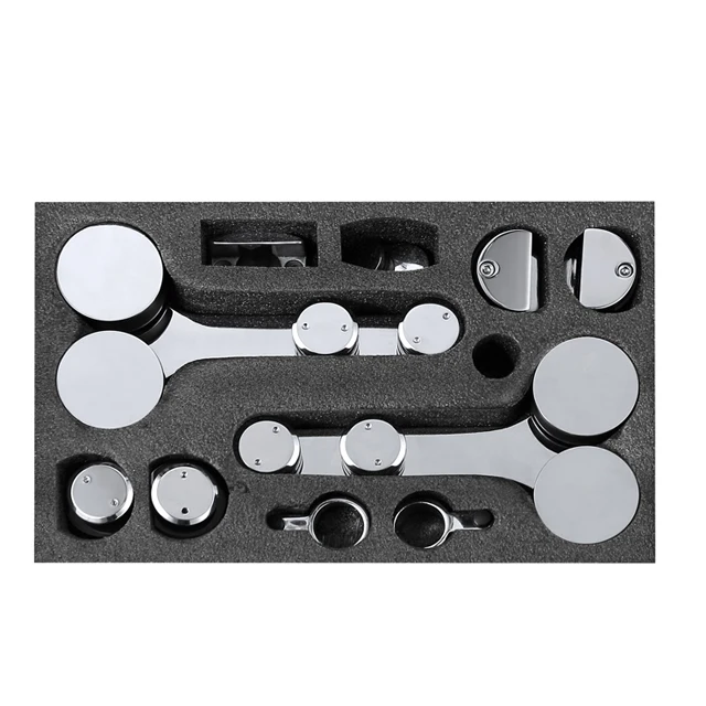 Frameless Bathroom Shower Room Stainless Steel Glass Sliding Door Fittings Hardware Accessories