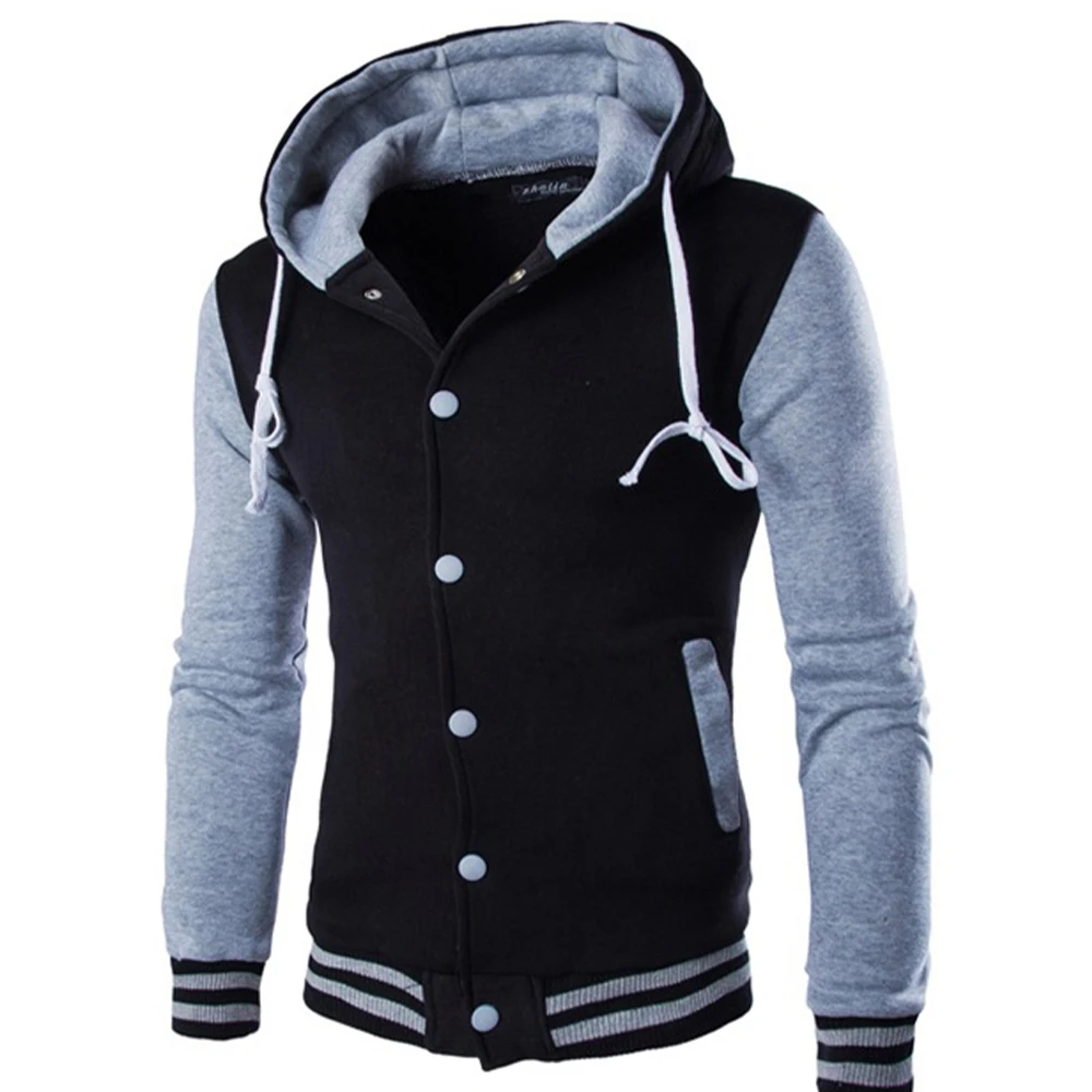 Custom Hooded Letterman Jacket Man Fleece Baseball Jackets Wholesale Blank University Varsity Jacket Men Chamarras Para Hombre