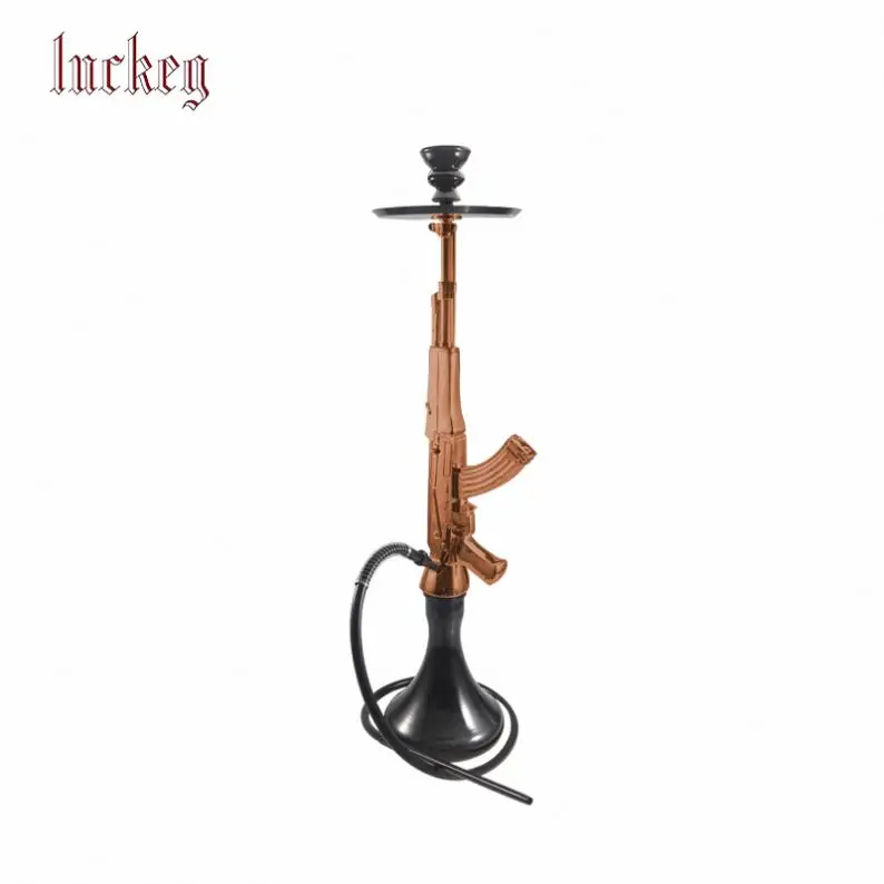 Fast Delivery Quality Resin Machine Gun Type Led Hookah Ak47 Shisha For Sale