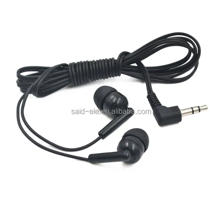 Wholesale kids bulk cheap earphone 3.5mm in ear headphones silicone ear tip earbuds