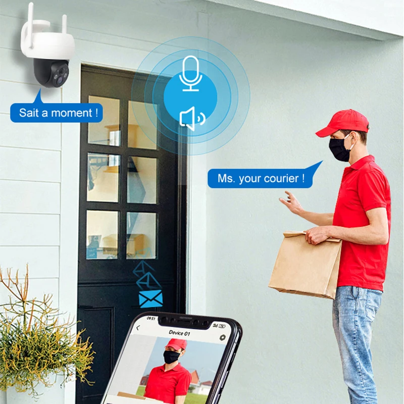 WiFi Surveillance Cameras IP Camera HD 1080P IR Full Color Night Vision Security Protection Motion CCTV Outdoor Camera