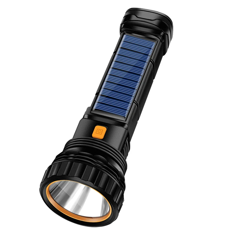 Multi-Functional Rechargeable Safety Solar Powered Cheap Flash light LED Torch Light Flashlight Outdoor