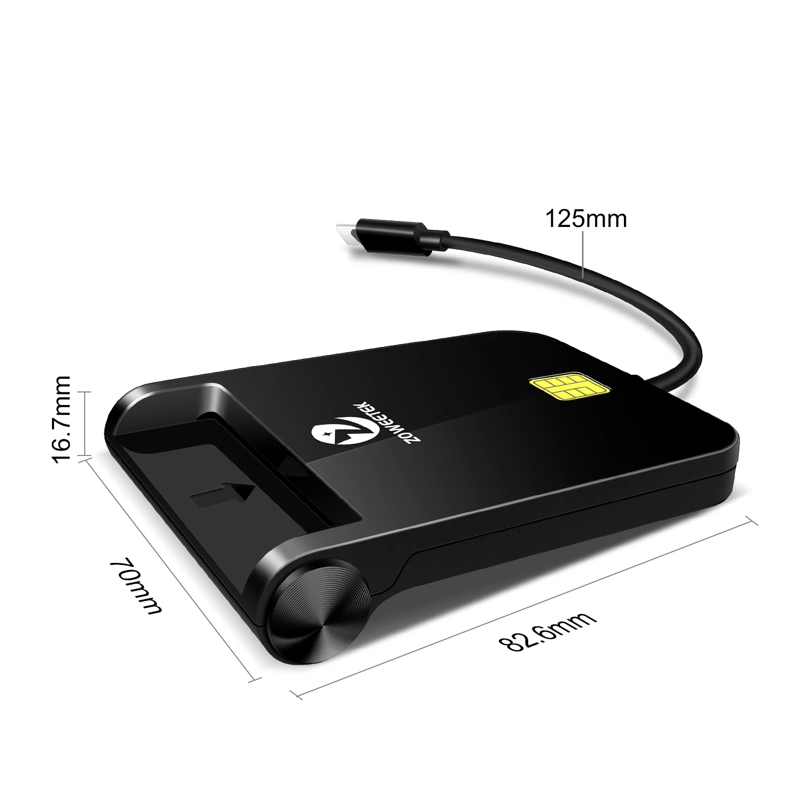 Smart Card Reader, Usb Credit Writer Chip Smart Card Reader Atm Cac Ic Id Sim Card Reader