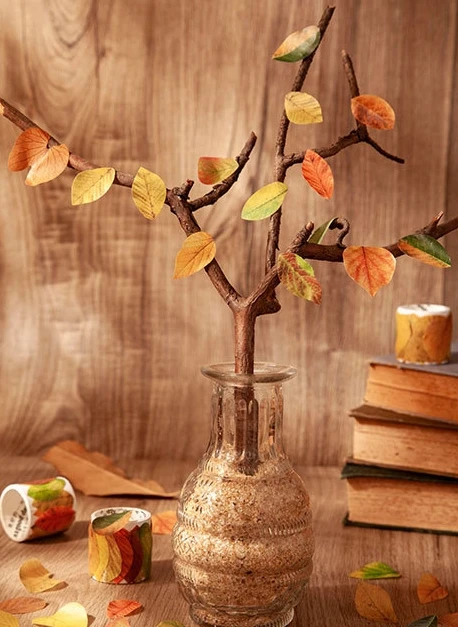 Hot Sales Simulation Leaf Petal-Shaped Vintage Stickers Plant Series Handbills DIY Handbook Diary Decorative Stickers