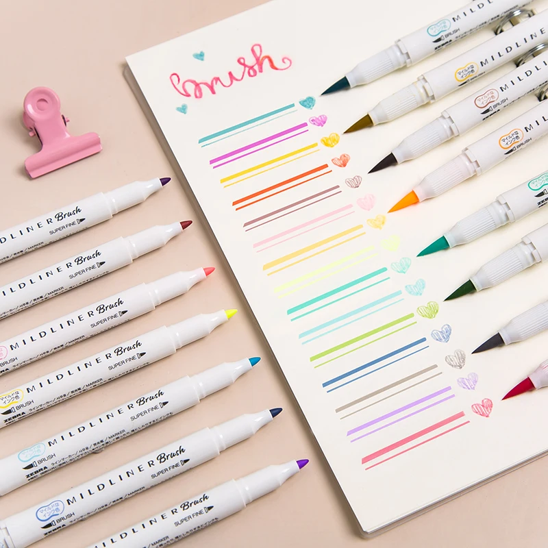 Hot Selling japan Zebra mildliner brush pen WFT8 creative art marker pen School supplies kawaii