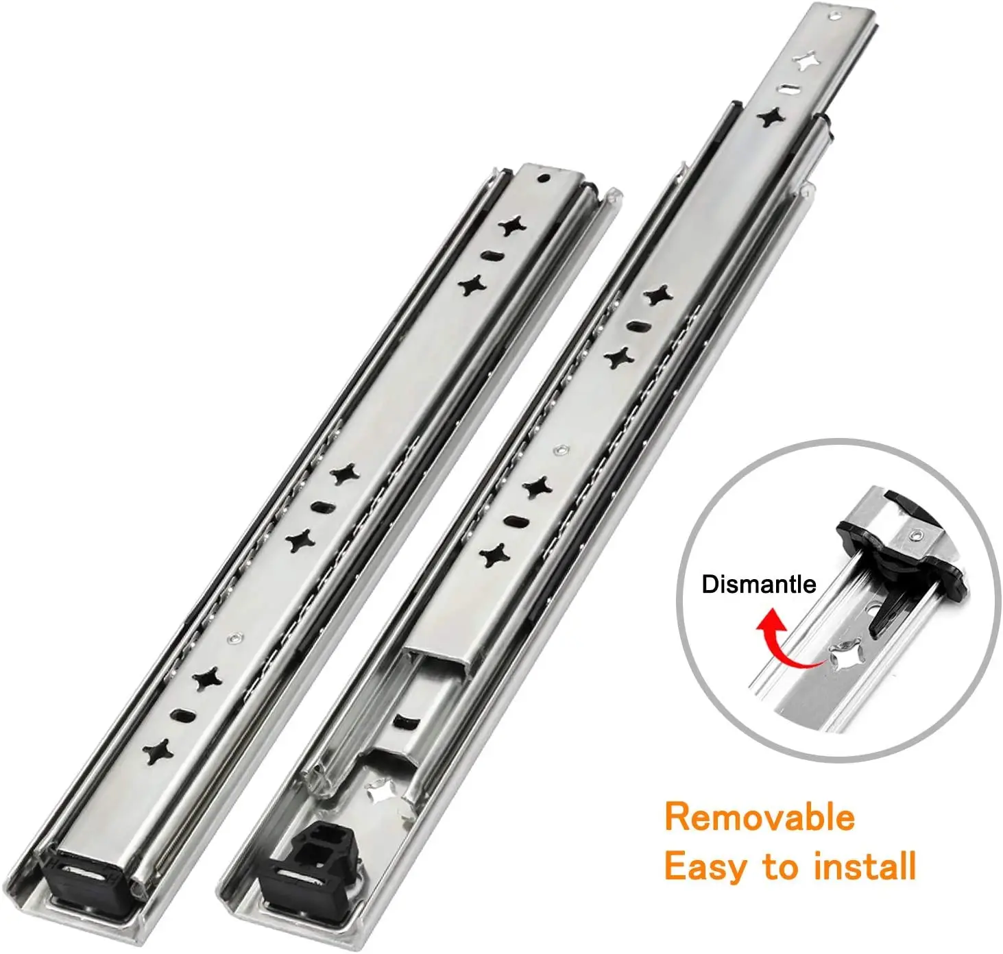 SNEIDA 53 wide 20 thickball bearing slides medium load cold rolled steel drawer slide bearing 120KG