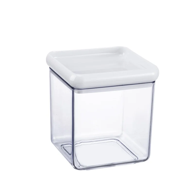 
Best Price Discount Kitchen Organization Desktop Storage Clear Candle Biscuit Food Transparent Jar Box 