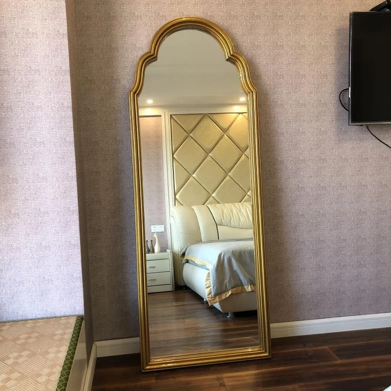 Hot selling new design antique oversize ornate Nordic full body length large size arch shape floor mirrors