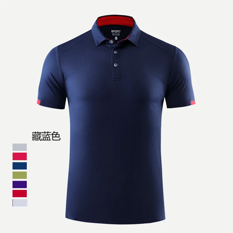 Wholesale Small Order Customized Logo Mens Light Weight Quick Dry Plus Size Polyester Gym Stuff Team Golf Polo T-Shirts