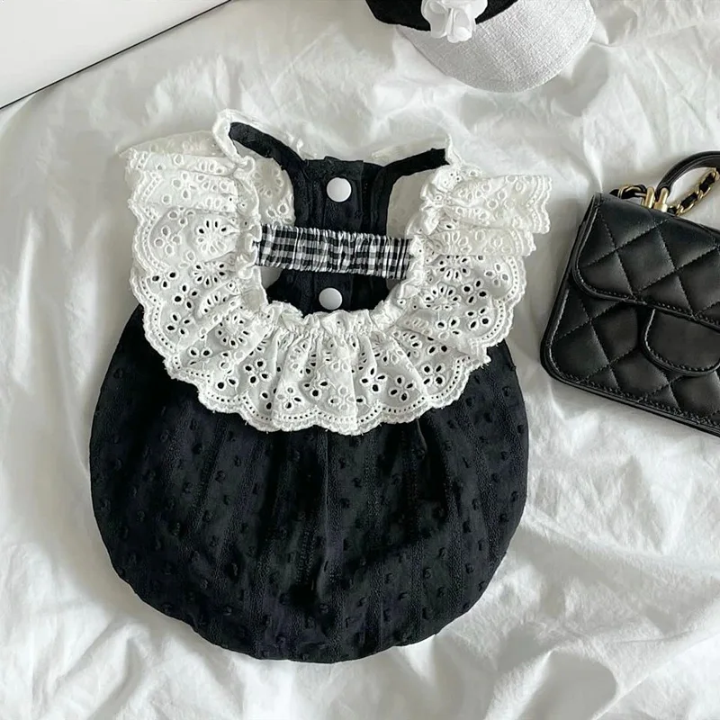 Dropshipping Luxury Black Fashion Princess Lace Sexy Designer Cute Elegant Summer Fancy Cat Pet Clothes Dog Dress