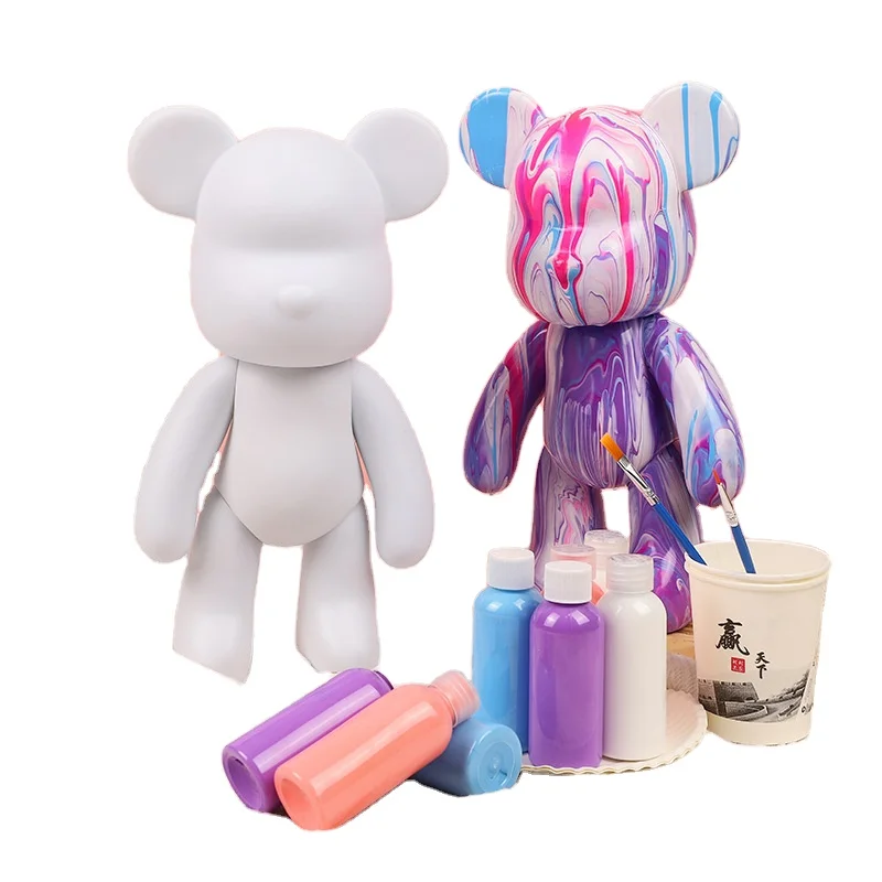 Горячая Распродажа, жидкий медведь Tiktok, самодельный жидкий медведь для детей, жидкий медведь ручной работы с полноцветной живописью