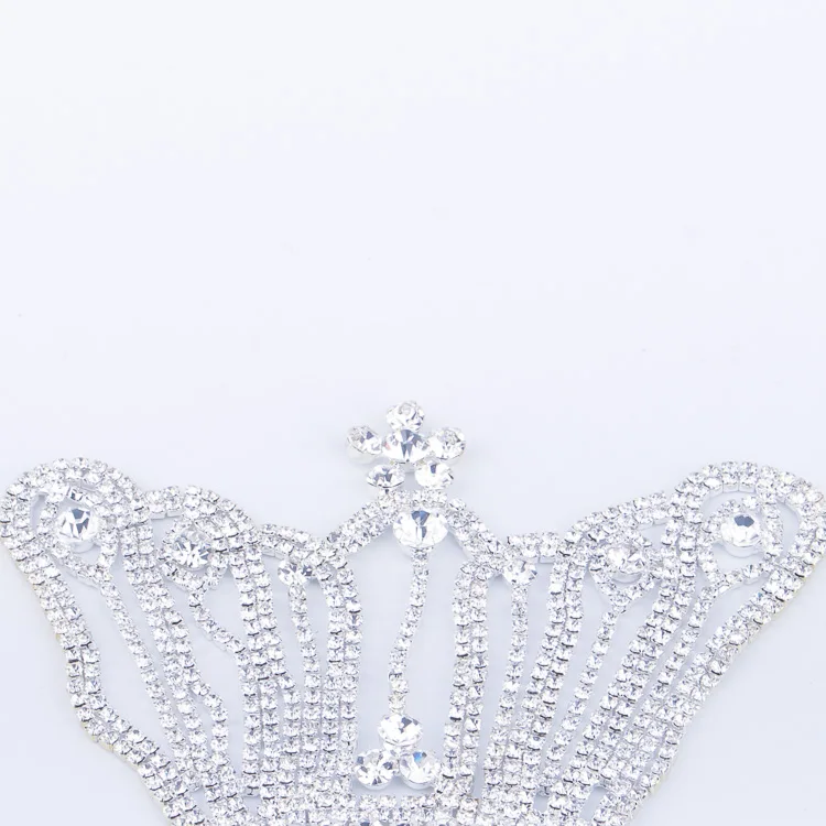 Crystal Bead Stone Crown Rhinestone Applique