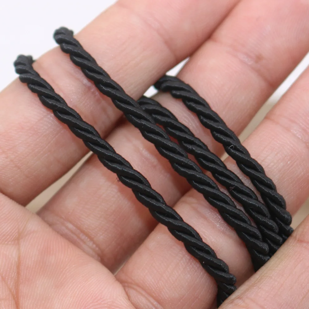 Waxed Cotton Cord Rope Chain Necklace With Extender Lobster Clasp Diy Jewelry Making Accessories