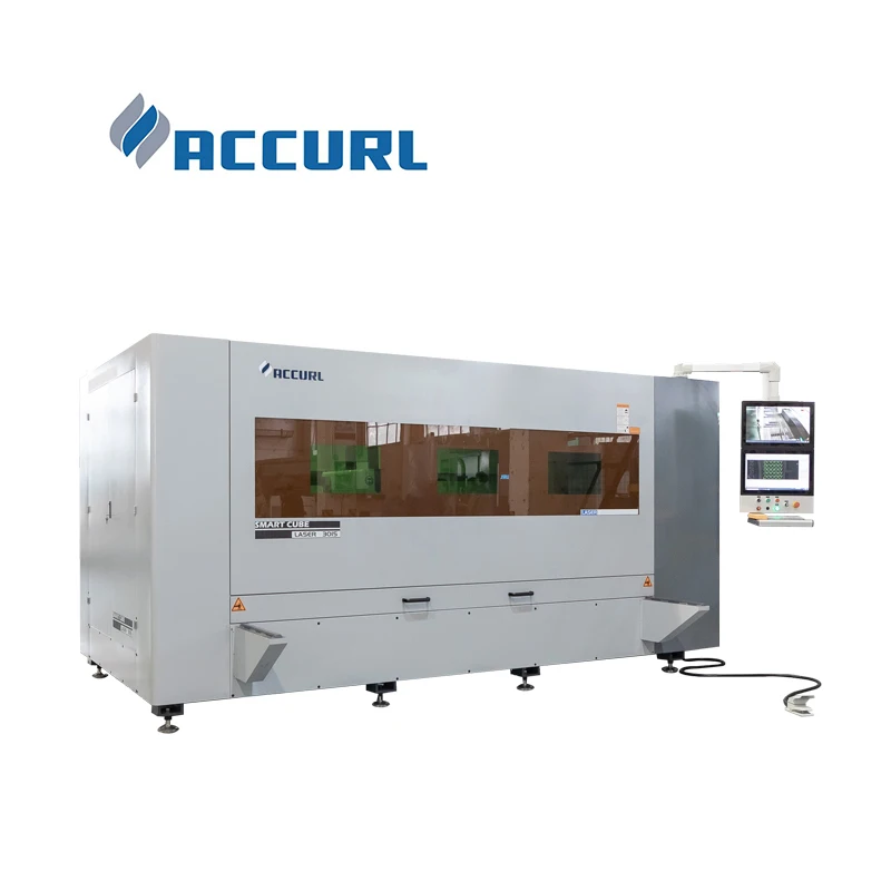 ACCURL China Manufacturer 8000w Fiber Laser Cutting Machine Price 3015 automatic cutting machine