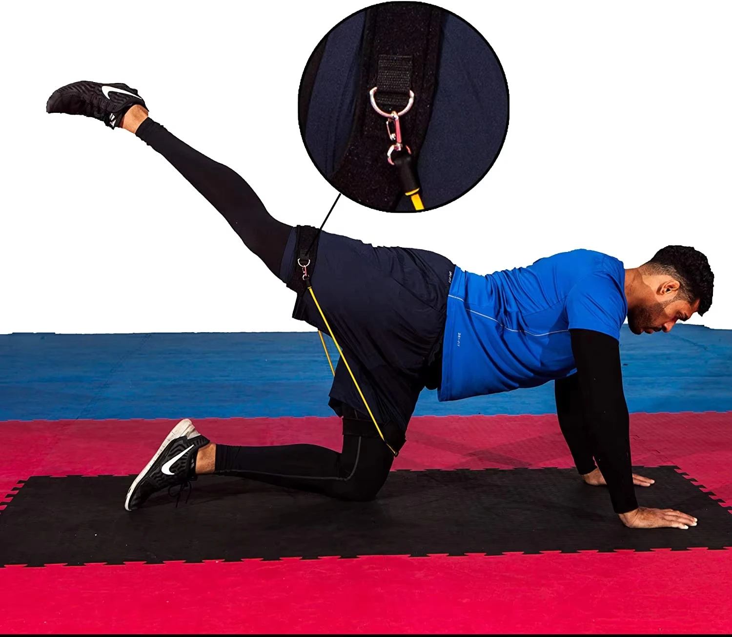 Latex Leg Resistance Band With Tube Ankle Straps Agility Rings for Fitness Training