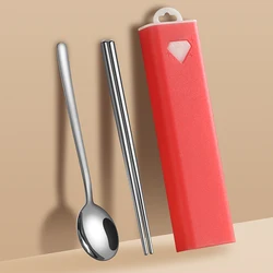 Hot Selling Student 3 Pieces Portable Cutlery Set Outdoor Travel Fork Spoon Chopsticks Set