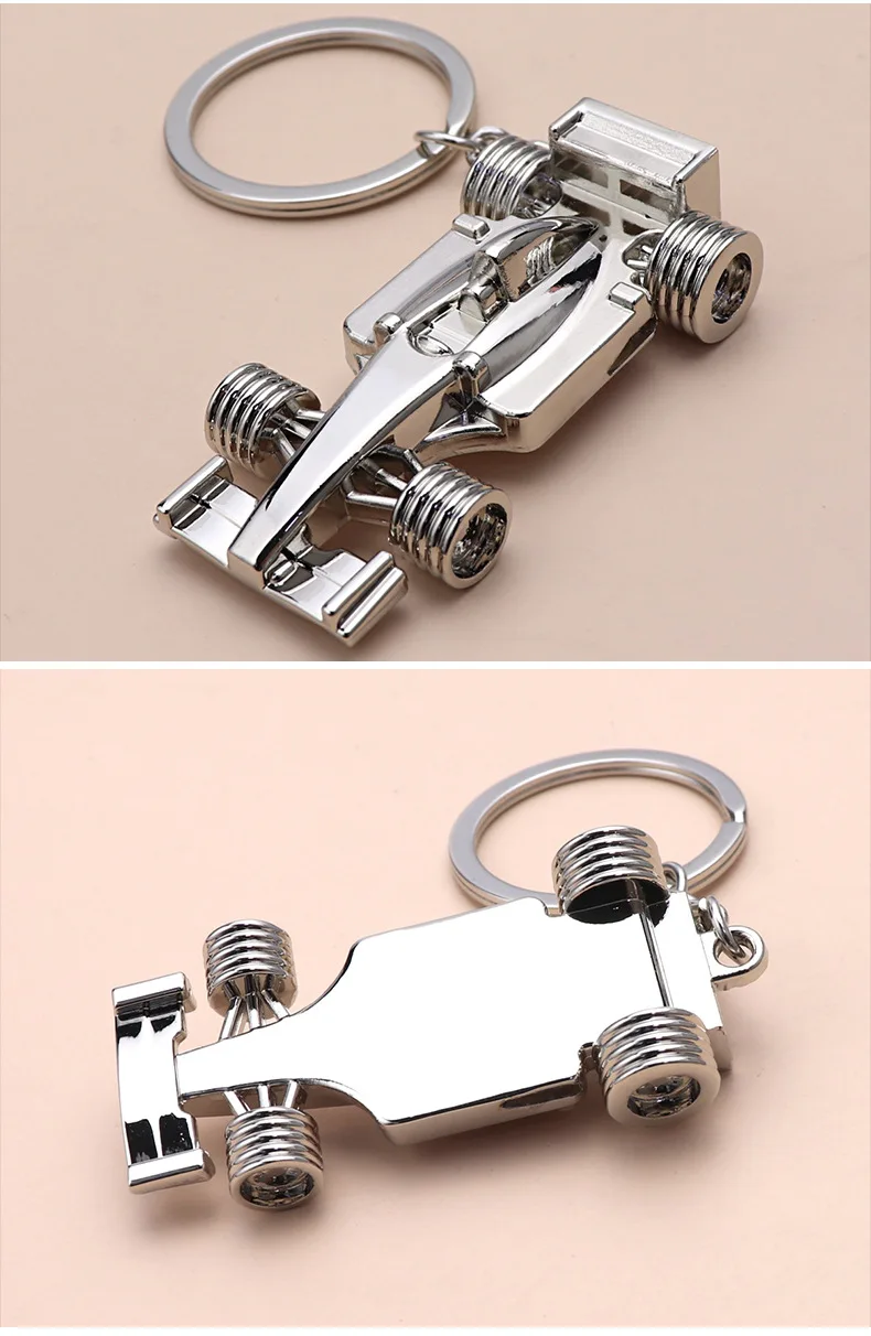Custom Made Metal Racing Car Keychains Wholesale 3D Car Mold Keychain Key Ring As Promotional Gifts for Man