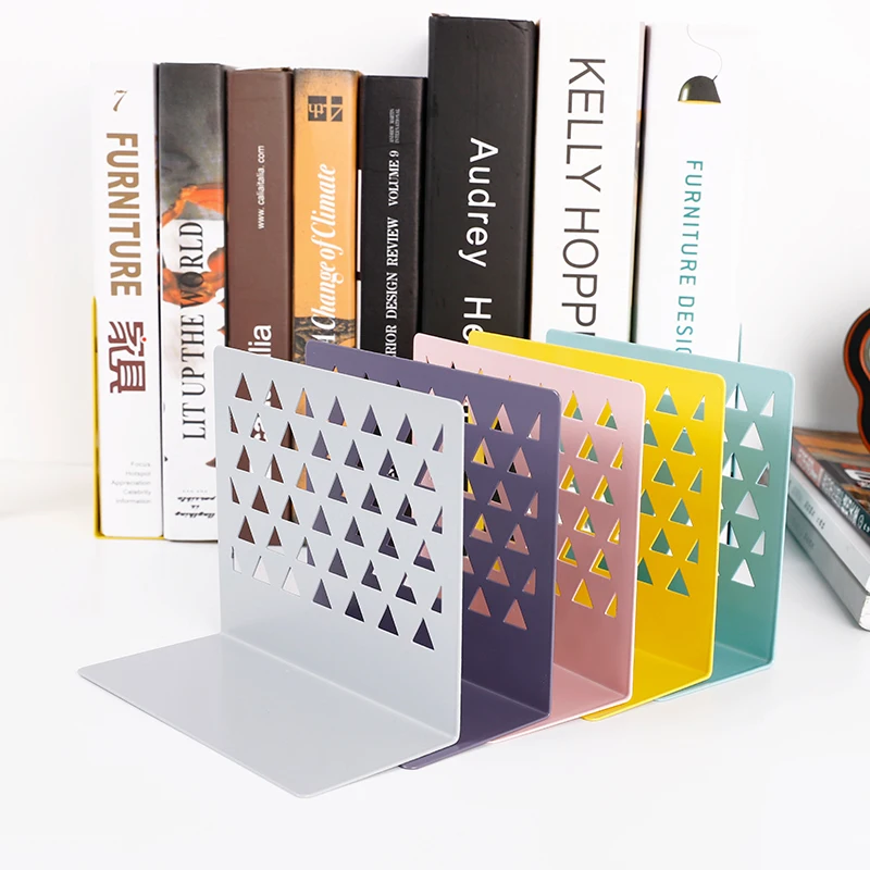 Best price superior quality book stand multicolor metal book ends