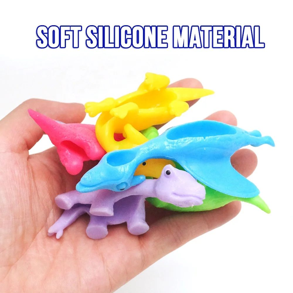 New Creative Decompression Tpr Toys Flicking Finger Shooting Dinosaur Toys