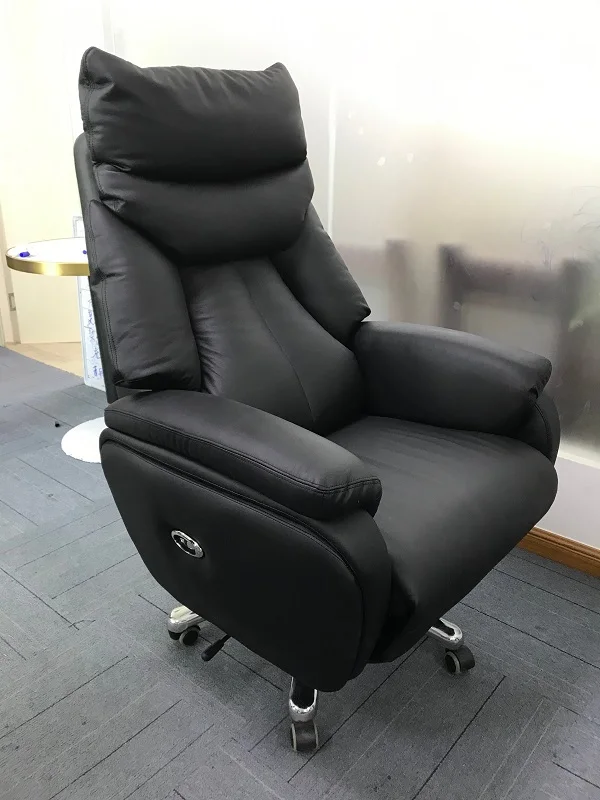 
New Star Electric Multifunction Genuine Leather Recliner Soft Office Chair 